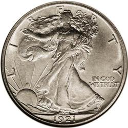 1921-S 50C --Cleaned--ANACS. MS60 Details. This key dat 