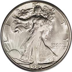 1927-S 50C MS64 PCGS. One of only five half dollar iss 