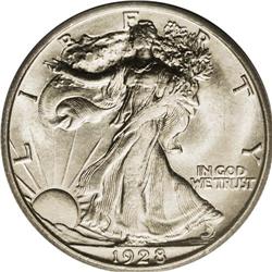 1928-S 50C MS64 PCGS. A lower mintage (1.9 million pie 