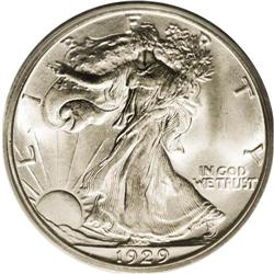 1929-D 50C MS66 PCGS. A satiny Premium Gem, blanketed 