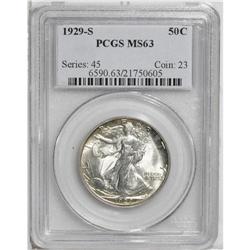 1929-S 50C MS63 PCGS. Better struck than most examples 