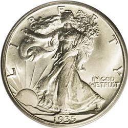 1935-D 50C MS65 PCGS. Very sharp looking, bright origi 