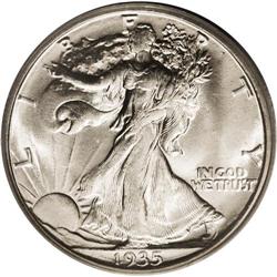 1935-D 50C MS66 PCGS. This lovely Premium Gem exhibits 