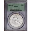 Image 1 : 1859-O S$1 MS60 PCGS. A brilliant and flashy O-mint si 