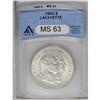 Image 1 : 1900 S$1 Lafayette Dollar MS63 ANACS. Select and quite 