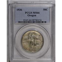 1936 50C Oregon MS66 PCGS. A mere 10,006 examples were 