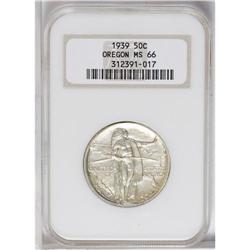1939 50C Oregon MS66 NGC. A solidly struck and lustrou 