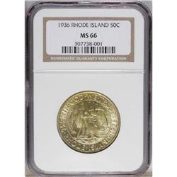 1936 50C Rhode Island MS66 NGC. A beautifully toned ex 