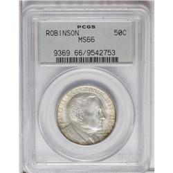 1936 50C Robinson MS66 PCGS. Peripheral blushes of gol 
