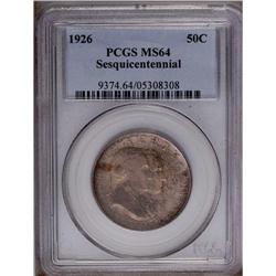 1926 50C Sesquicentennial MS64 PCGS. Rose and olive en 