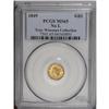Image 3 : 1849 G$1 No L MS65 PCGS. This issue is reportedly the 