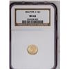 Image 1 : 1854 G$1 Type One MS64 NGC. Boldly struck, if typicall 
