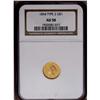 Image 1 : 1854 G$1 Type Two AU58 NGC. Very well struck for a Typ 