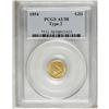 Image 1 : 1854 G$1 Type Two AU58 PCGS. A charming and still-lust 