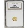 Image 1 : 1854 G$1 Type Two AU58 NGC. A lustrous straw-gold piec 
