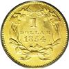 Image 2 : 1854 G$1 Type Two MS62 PCGS. A bright, orange-gold exa 