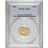 Image 1 : 1855 G$1 AU55 PCGS. A Choice AU example with light hig 