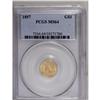 Image 1 : 1857 G$1 MS64 PCGS. Blushes of rich orange toning ensu 