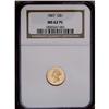 Image 1 : 1867 G$1 MS62 Prooflike NGC. Only 5,200 business strik 