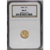 Image 3 : 1884 G$1 MS67 NGC. A semi-prooflike specimen, as are m 