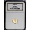Image 1 : 1884 G$1 MS64 Prooflike NGC. Well struck with incredib 