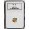 Image 1 : 1889 G$1 MS64 NGC. A pleasing wheat-gold near-Gem from 