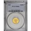 Image 1 : 1845 $2 1/2 MS61 PCGS. A very attractive example of th 