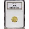 Image 3 : 1850 $2 1/2 MS63 NGC. This issue''s original mintage o 