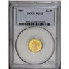 Image 3 : 1869 $2 1/2 MS62 PCGS.From The Della Collection. 