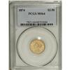 Image 3 : 1874 $2 1/2 MS64 PCGS. An orange-gold coin with hints 