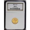 Image 1 : 1897 $2 1/2 MS63 NGC. This is a very attractive exampl 
