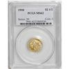 Image 1 : 1910 $2 1/2 MS62 PCGS. A straw-gold example with patch 
