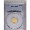 Image 1 : 1911 $2 1/2 MS62 PCGS. This yellow-gold example has pa 