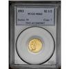 Image 1 : 1913 $2 1/2 MS63 PCGS. Select and well struck with str 