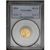 Image 3 : 1914 $2 1/2 MS63 PCGS. Bright peach-gold luster is imm 