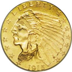 1915 $2 1/2 MS64 PCGS.