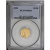 Image 1 : 1928 $2 1/2 MS64 PCGS. Well struck with satin luster, 