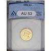 Image 1 : 1854 $3 AU53 ANACS. The first year of issue of this in 