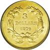 Image 2 : 1879 $3 MS61 PCGS. Only moderately scarce in the conte 