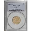 Image 3 : 1855-D $5 Large D AU55 PCGS. Variety 32-AA. The 1855-D 