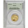Image 3 : 1909-D $5 MS63 PCGS. Lemon-orange patina dominates thi 