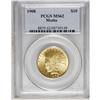 Image 1 : 1908 $10 Motto MS62 PCGS. The exposed Indian''s cheek 