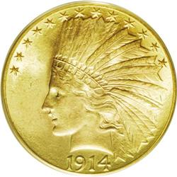 1914-D $10 MS64 PCGS.