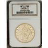 Image 1 : 1871-S $20 AU58 NGC. A lightly worn straw-gold example 