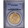 Image 1 : 1891-S $20 MS62 PCGS. Minute S mintmark, which is unus 