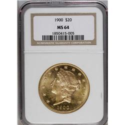 1900 $20 MS64 NGC.