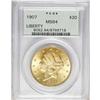 Image 1 : 1907 $20 MS64 PCGS. Well struck with bright luster, ri 