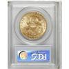 Image 2 : 1907-S $20 MS62 PCGS. A charming wheat-gold piece with 