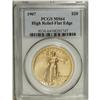Image 3 : 1907 $20 High Relief, Flat Rim MS64 PCGS. Not widely r 