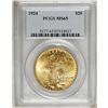 Image 1 : 1924 $20 MS65 PCGS. A pale straw-gold center is surrou 